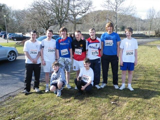 Picture of Boys and Staff before the Fun Run